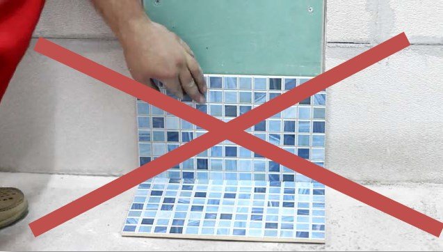 Неверный порядок укладки плитки