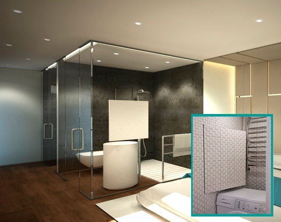 Инфографика - Ревизионные люки. 7 идей для современных интерьеров.